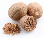 Nutmeg seeds ground spice